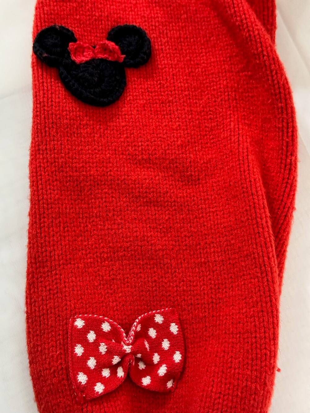 Disney Minnie Mouse 3D Applique Knit Button Cardigan Womens Medium